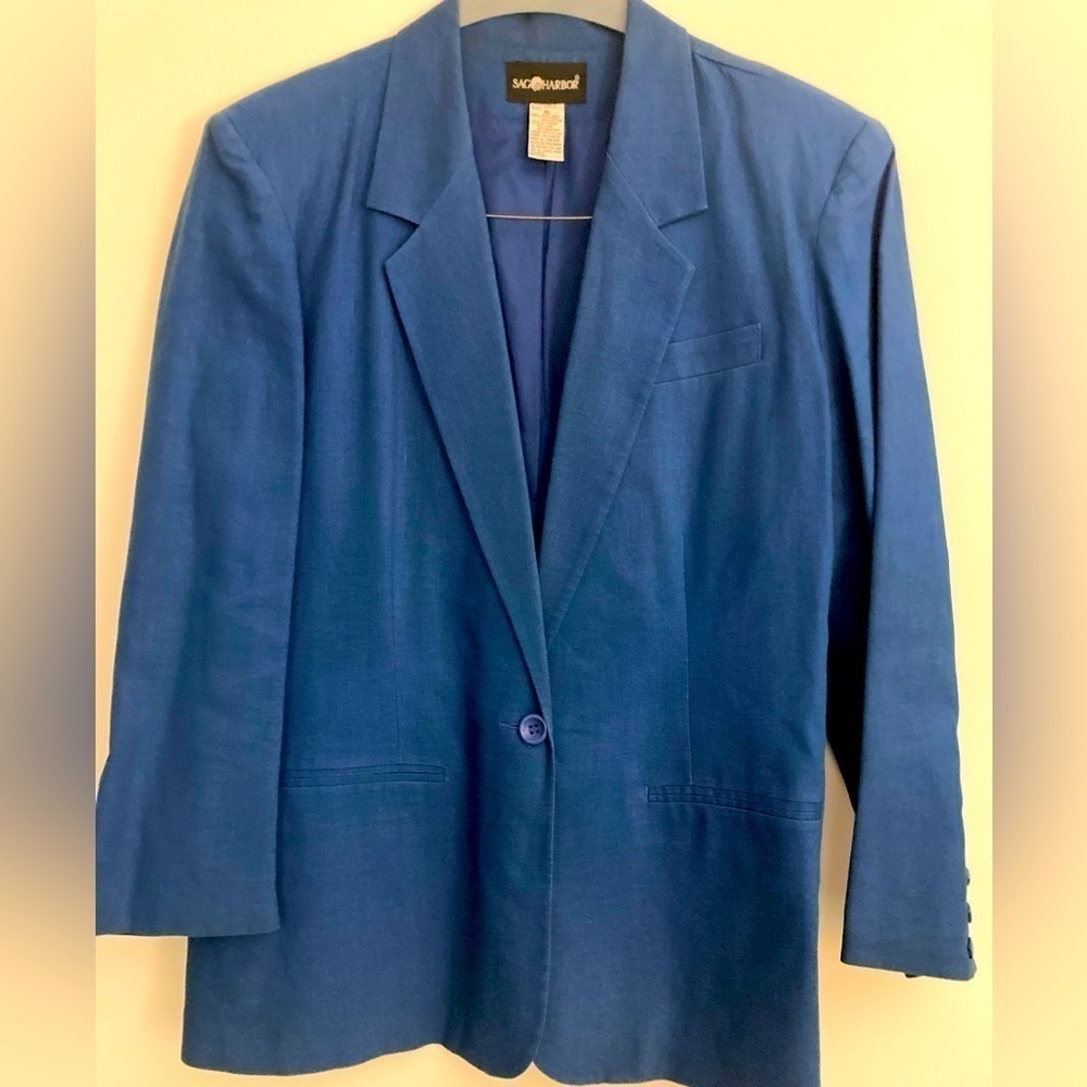 Sag Harbor women’s Blazer blue sz 16 Vintage